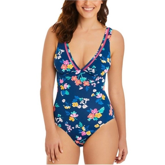 Vera Bradley Sea Tea Amanda Santiago Swimsuit Medium - Picture 1 of 10